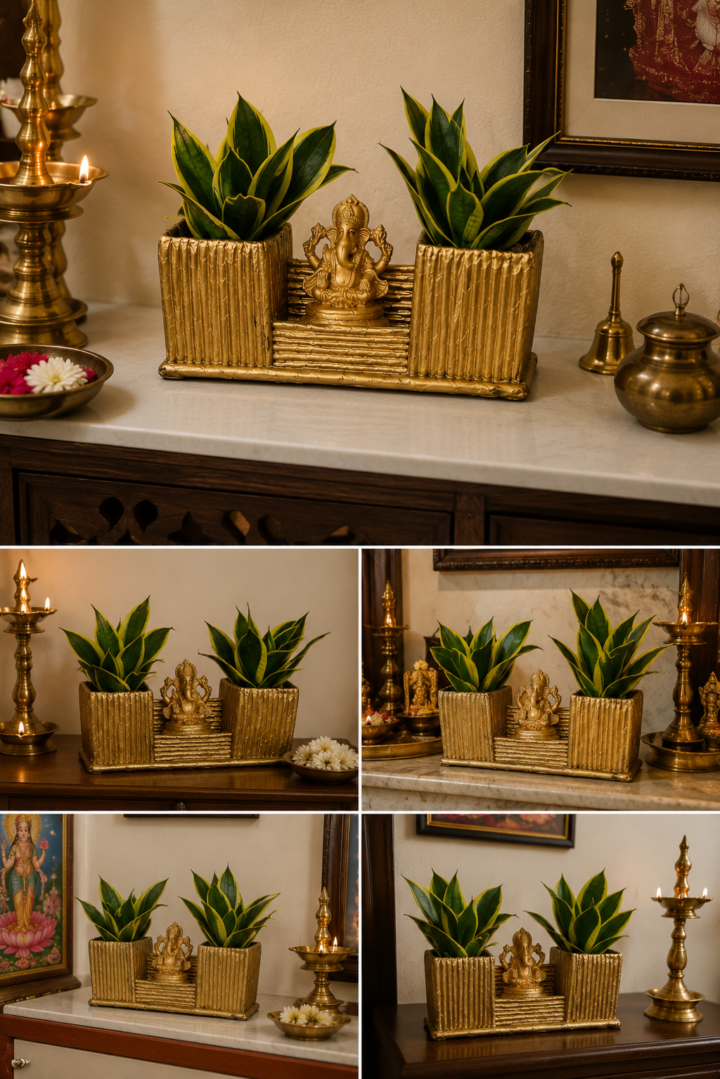 Twin Paper Planter with Lord Ganesha
