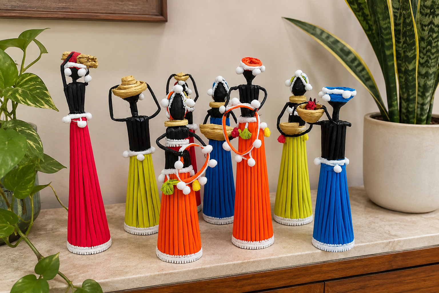 Handcrafted Paper Doll Showpiece - 1pc