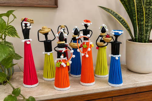 Handcrafted Paper Doll Showpiece - 1pc