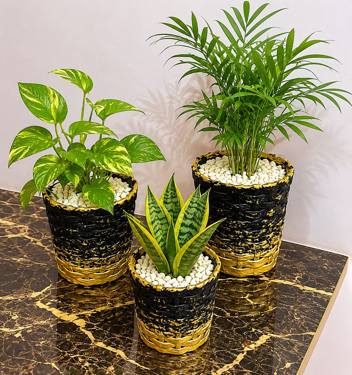 Criss Cross Planter - Set of 3 (4", 6", 8")